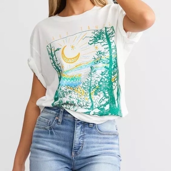 DAY Lake Tahoe Crew Neck Tee Shirt White Medium NWT - Picture 3 of 8